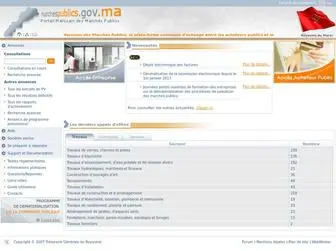 Marchespublics.gov.ma(Portail) Screenshot