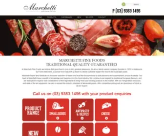 Marchettifinefoods.com.au(Marchetti Fine Foods) Screenshot