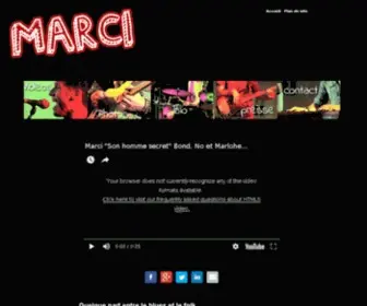 Marci.fr(Le site officiel du chanteur Marci) Screenshot