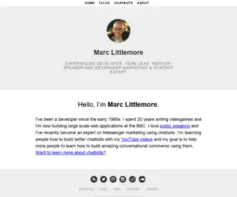 Marclittlemore.com(Hello, I'm Marc Littlemore) Screenshot