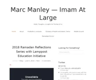 Marcmanley.com(Fostering Community & Islamic Literacy) Screenshot