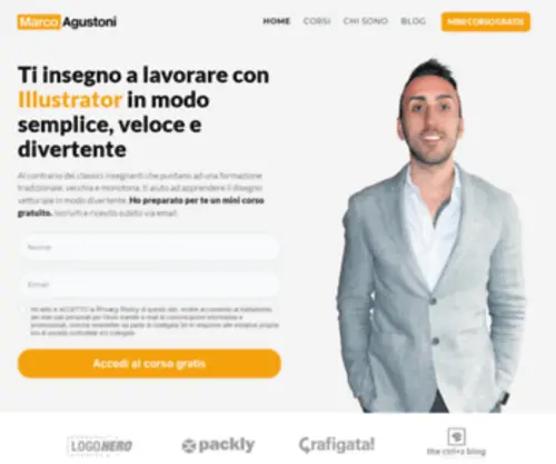 Marcoagustoni.com(Ti insegno a lavorare con Illustrator in modo semplice) Screenshot