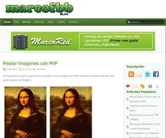 Marcofbb.com.ar(Noticias y Artículos Webmasters) Screenshot