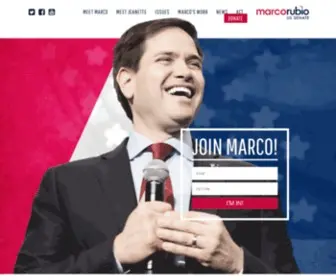 Marcorubio.com(Marco Rubio for U.S) Screenshot