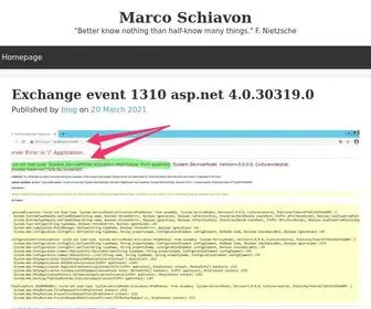 Marcoschiavon.net(Marco Schiavon sistemista Treviso Vmware Vmware VCP Citrix Watchguard Marco Schiavon) Screenshot