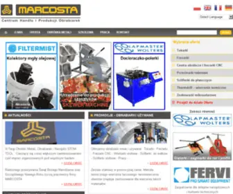 Marcosta.pl(Marcosta-Obrabiarki do metali CNC konwencjonalne,Znakowarki do metali,Tokarki Uniwersalne,Frezarki CNC,Szlifierki Znakowarki) Screenshot