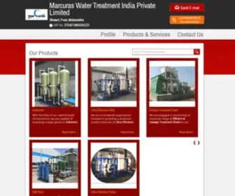 Marcuraswtpl.com(Marcuras Water Treatment India Private Limited) Screenshot