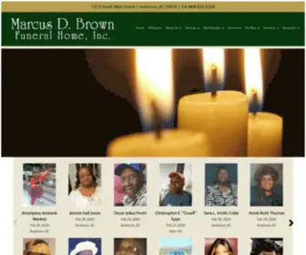 Marcusdbrownfuneralhome.com(Brown Funeral Home) Screenshot