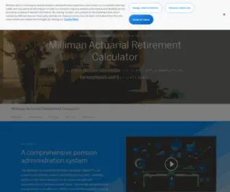 Marcweb.com(Milliman Actuarial Retirement Calculator (MARC)) Screenshot