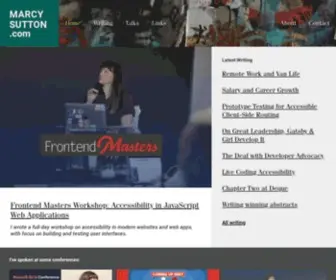 Marcysutton.com(Musings about frontend code) Screenshot