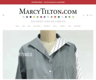 Marcytilton.com(Designer Fashion Fabrics) Screenshot