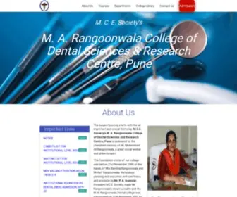 Mardentalcollege.org(Dental College) Screenshot