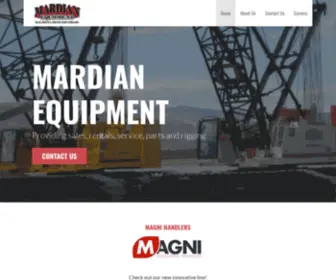 Mardianequipment.com(Making It Happen" Since 1956) Screenshot