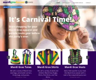 Mardigrasbazaar.com(Shop for Mardi Gras Clothes All Year Long) Screenshot