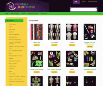 Mardigrasbeadsforless.com(Buy Wholesale Party Supplies Online) Screenshot