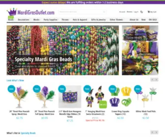 Mardigrascoconuts.com(Mardi Gras Beads) Screenshot