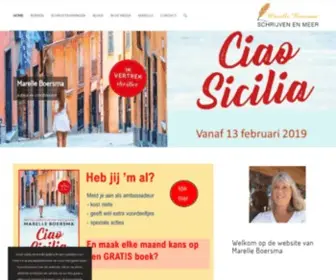 Marelleboersma.nl(Marelle Boersma is auteur en schrijfdocent) Screenshot