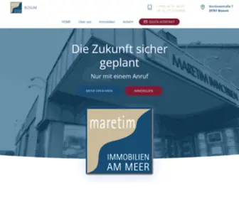 Maretim-Immobilien.de(Immobilien Büsum) Screenshot
