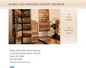 Marfamuseum.org(Marfa and Presidio County Museum) Screenshot