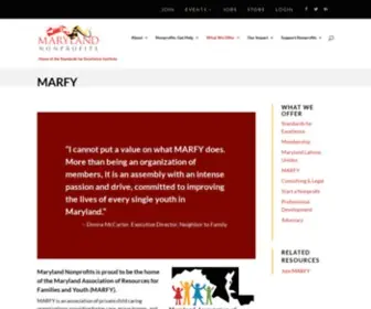 Marfy.org(MARFY empowers the provider community to advocate for a system of foster care in Maryland) Screenshot