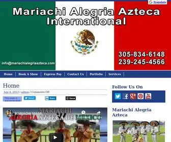Mariachialegriaazteca.com(Mariachi Jacksonville) Screenshot