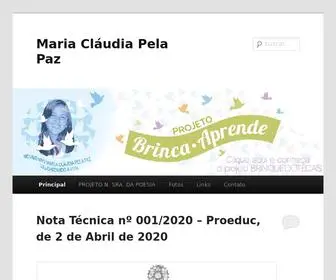 Mariaclaudiapelapaz.org.br(Maria) Screenshot