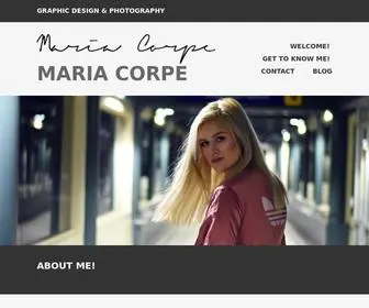 Mariacorpe.com(Graphic design & Photography) Screenshot