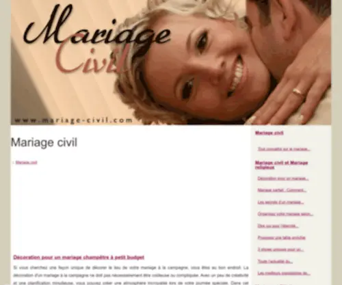 Mariage-Civil.com(Mariage civil) Screenshot