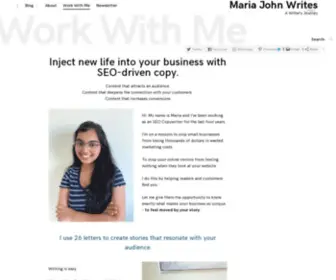 Mariajohnwrites.com(Maria John Writes) Screenshot