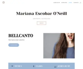 Marianaescobaroneill.com(Mariana Escobar O´Neill CANTANTE / ASTRÓLOGA CONTACTO BELLC) Screenshot