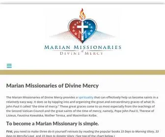 Marianmissionaries.org(Marian Missionaries of Divine Mercy) Screenshot