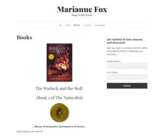 Mariannefox.com(Magic in Real Places) Screenshot