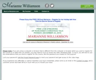 Mariannewilliamsoncourses.com(Marianne Williamson) Screenshot