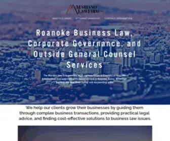 Marianolawfirm.com(Roanoke Business Law) Screenshot