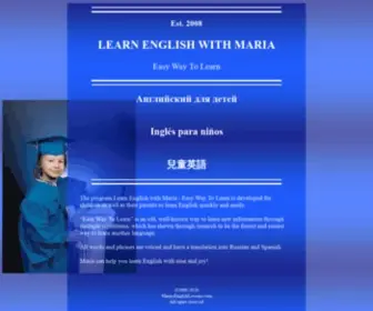 Mariasenglishlessons.com(Learn English with Maria online free) Screenshot