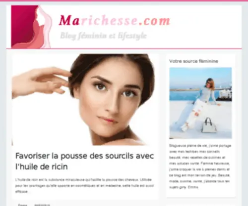 Marichesse.com(Le blog 100% girly fait par une femme pour des femmes) Screenshot