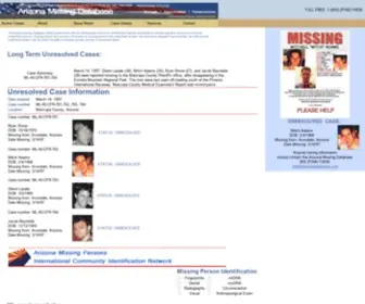 Maricopamissing.com(Office of Justice Database) Screenshot