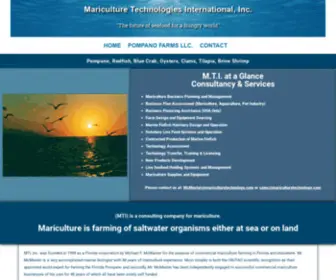 Mariculturetechnology.com(MTI) Screenshot