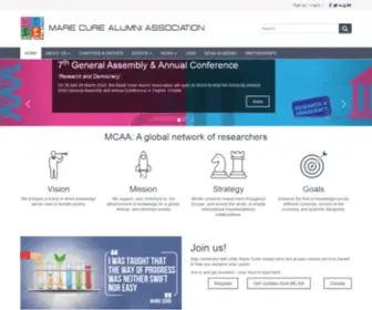 Mariecuriealumni.eu(Marie Curie Alumni Association) Screenshot
