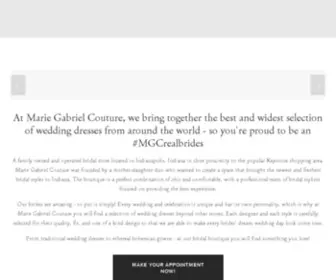 Mariegabrielcouture.com(Indianapolis, IN Bridal Store & Wedding Dresses) Screenshot