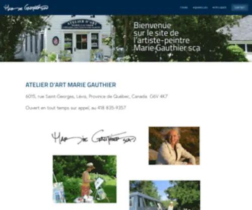 Mariegauthier.com(Marie Gauthier artiste) Screenshot