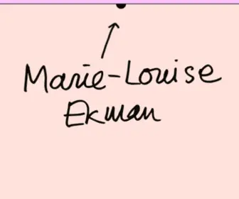 Marielouiseekman.com(Marie-Louise Ekman) Screenshot