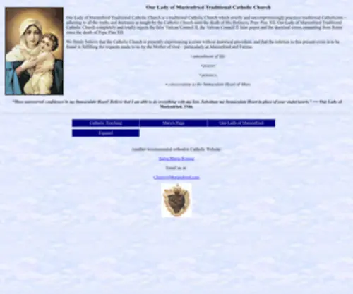 Marienfried.com(Traditional Catholic Church) Screenshot
