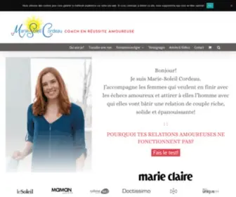 Mariesoleilcordeau.com(Découvrez les services en coaching bien) Screenshot