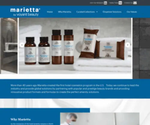 Mariettacorp.com(Innovative leader in Hotel Guest Amenities) Screenshot