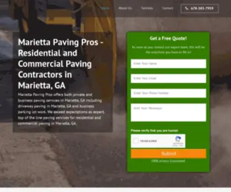 Mariettapavingpros.com(Asphalt Driveways and Commercial Paving Company) Screenshot