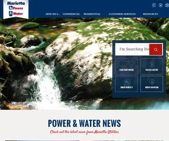 Mariettapower.com(Power & Water) Screenshot