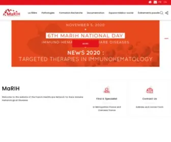 Marih.fr(Accueil du site de la filière de santé maladies rares immuno) Screenshot