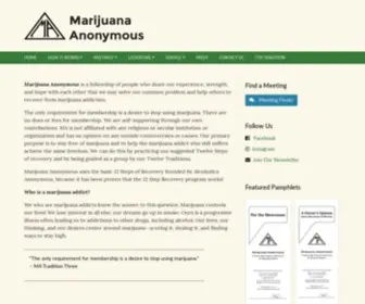 Marijuana-Anonymous.org(Marijuana Anonymous World Services) Screenshot