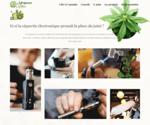 Marijuananation.info(Vapoter de la marijuana : le joint électronique) Screenshot